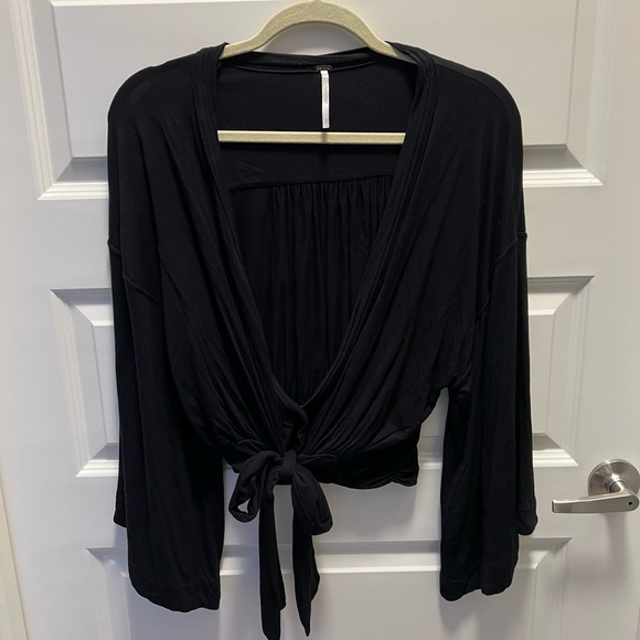 Free People Long-Sleeve Crop Top - Picture 1 of 3